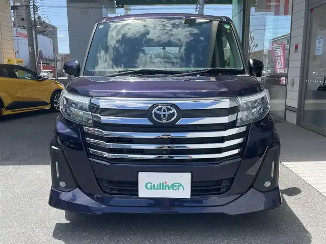 トヨタ ルーミー カスタムG 愛知県 2021(令3)年 2.2万km クールバイオレットクリスタルシャイン 純正9型SDナビ（NSZT-Y68T）/・DVD/Bluetooth／地デジTV/バックカメラ＋全方位カメラ/両側パワースライドドア/スマートアシスト/・衝突回避支援ブレーキ/・誤発進抑制機能/・先行車発進お知らせ/・ACC（アダプティブクルーズコントロール）/前後コーナーセンサー/ETC/コムテック前後ドラレコ（DC-DR652）/電子パーキング/オートブレーキホールド/後席ロールサンシェード/スマートキー＆プッシュスタート/純正14インチAW
