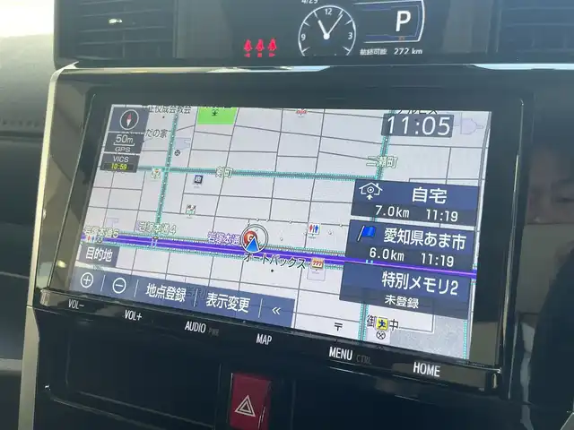 トヨタ ルーミー カスタムG 愛知県 2021(令3)年 2.2万km クールバイオレットクリスタルシャイン 純正9型SDナビ（NSZT-Y68T）/・DVD/Bluetooth／地デジTV/バックカメラ＋全方位カメラ/両側パワースライドドア/スマートアシスト/・衝突回避支援ブレーキ/・誤発進抑制機能/・先行車発進お知らせ/・ACC（アダプティブクルーズコントロール）/前後コーナーセンサー/ETC/コムテック前後ドラレコ（DC-DR652）/電子パーキング/オートブレーキホールド/後席ロールサンシェード/スマートキー＆プッシュスタート/純正14インチAW