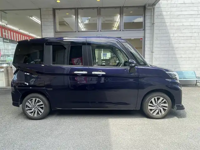 トヨタ ルーミー カスタムG 愛知県 2021(令3)年 2.2万km クールバイオレットクリスタルシャイン 純正9型SDナビ（NSZT-Y68T）/・DVD/Bluetooth／地デジTV/バックカメラ＋全方位カメラ/両側パワースライドドア/スマートアシスト/・衝突回避支援ブレーキ/・誤発進抑制機能/・先行車発進お知らせ/・ACC（アダプティブクルーズコントロール）/前後コーナーセンサー/ETC/コムテック前後ドラレコ（DC-DR652）/電子パーキング/オートブレーキホールド/後席ロールサンシェード/スマートキー＆プッシュスタート/純正14インチAW