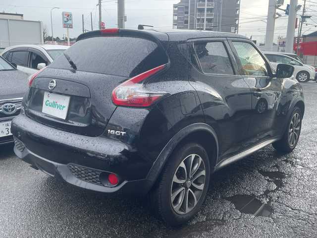 日産 ジューク 16GT 神奈川県 2016(平28)年 4.7万km スーパーブラック 純正SDナビ/スペアキー×１/ETC/前方ドラレコ/純正フロアマット/バックカメラ/オートライト/電動格納ミラー/プッシュスタート
