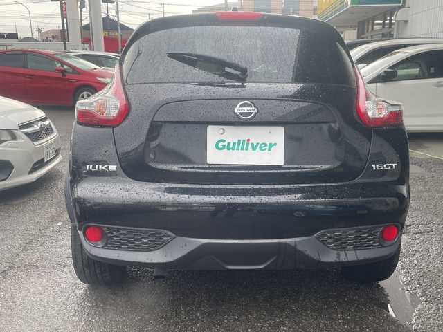 日産 ジューク 16GT 神奈川県 2016(平28)年 4.7万km スーパーブラック 純正SDナビ/スペアキー×１/ETC/前方ドラレコ/純正フロアマット/バックカメラ/オートライト/電動格納ミラー/プッシュスタート