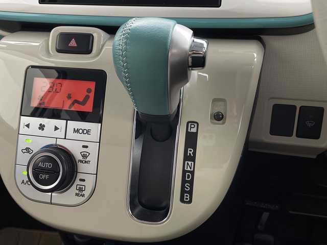 ダイハツ ムーヴ キャンバス G メイクアップ SA Ⅲ 茨城県 2017(平29)年 2.9万km パールホワイトⅢ/ファインミントメタリック 2トーン 純正８型ナビ　パノラミックビューモニター　フルセグＴＶ　衝突被害軽減ブレーキ　スマートキー　プッシュスタート　シートヒーター　アイドリングストップ　両側電動スライドドア　横滑り防止装置　コーナーセンサ