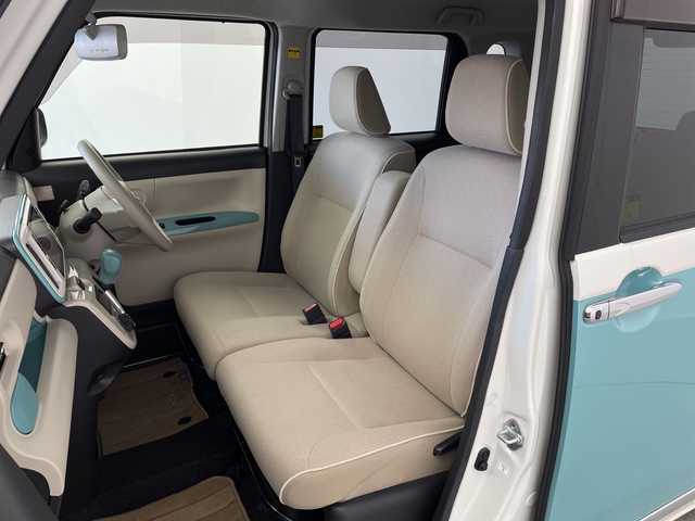 ダイハツ ムーヴ キャンバス G メイクアップ SA Ⅲ 茨城県 2017(平29)年 2.9万km パールホワイトⅢ/ファインミントメタリック 2トーン 純正８型ナビ　パノラミックビューモニター　フルセグＴＶ　衝突被害軽減ブレーキ　スマートキー　プッシュスタート　シートヒーター　アイドリングストップ　両側電動スライドドア　横滑り防止装置　コーナーセンサ