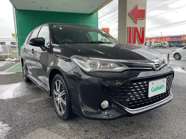トヨタ カローラ フィールダー 1．5G エアロツアラー 茨城県 2015(平27)年 2.2万km ブラックマイカ ワンオーナー/MT車/純正SDナビ（CD/DVD/BT/フルセグTV）/ETC/純正フロアマット/プリクラッシュブレーキ/車線逸脱/ドライブレコーダー