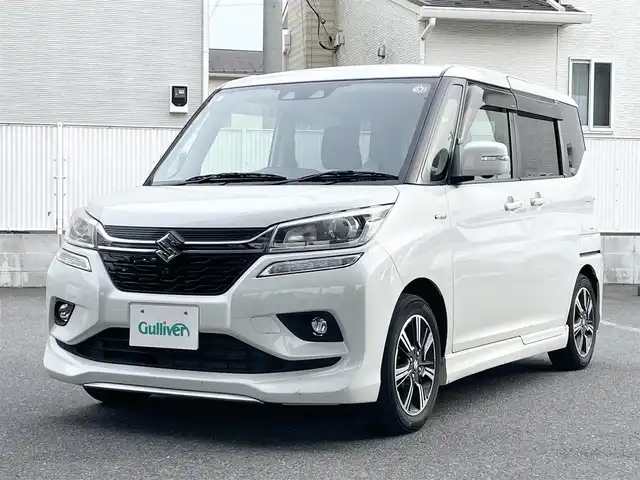 スズキ ソリオ バンディット HV MV 栃木県 2019(令1)年 7.1万km ピュアホワイトP メモリナビ/フルセグテレビ/クルーズコントロール/両側パワースライドドア/プッシュスタート/ETC/パドルシフト/シートヒーター/衝突軽減ブレーキ