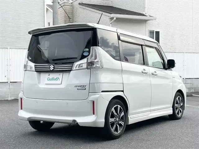スズキ ソリオ バンディット HV MV 栃木県 2019(令1)年 7.1万km ピュアホワイトP メモリナビ/フルセグテレビ/クルーズコントロール/両側パワースライドドア/プッシュスタート/ETC/パドルシフト/シートヒーター/衝突軽減ブレーキ