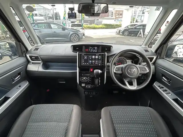 トヨタ ルーミー カスタムG 福岡県 2023(令5)年 1.2万km ブラックマイカメタリック 禁煙車/ワンオーナー/純正９型ディスプレイオーディオ（ＢＴ，フルセグＴＶ）/ビルトインＥＴＣ/前後ドラレコ/ＡＣＣ/コーナーセンサー/衝突軽減ブレーキ/両側電動スライドドア/クルーズコントロール/シートヒーター/社外１４インチＡＷ両側パワースライドドア/プッシュスタート/シートヒーター/シートバックテーブル/LEDヘッドライト/取扱説明書/保証書/スペアキー