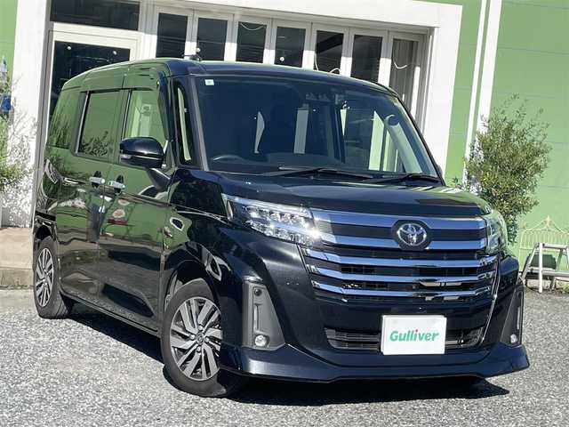 トヨタ ルーミー カスタムG 埼玉県 2023(令5)年 3.6万km ブラックマイカメタリック ワンオーナー車/スマートアシスト３/社外８型ナビTV/全方位カメラ/前後ドラレコ/両側パワースライドドア/前席シートヒーター/ビルトインETC/LEDヘッドライト/レーダークルーズコントロール/クリアランスソナー/プッシュスタート/スマートキー/保証書付整備手帳/取扱説明書