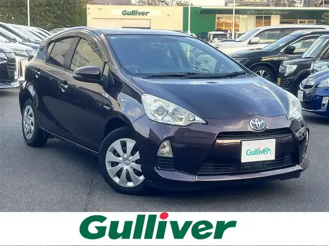 トヨタ アクア S 島根県 2014(平26)年 15.6万km ディープアメジストマイカメタリック 純正ナビ　/DVD再生　/Bluetooth　/バックカメラ　/ビルトインETC/前席シートヒーター　/横滑り防止装置　/プッシュスタート　/スマートキー　/純正フロアマット　/保証書　/取扱説明書