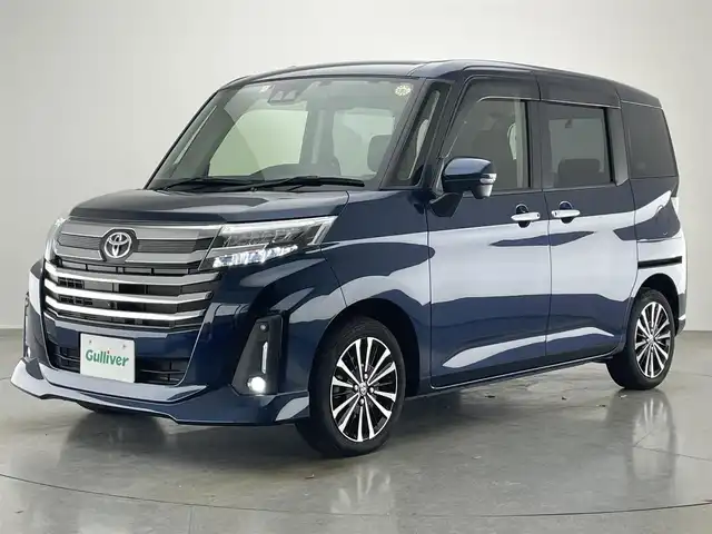 トヨタ ルーミー カスタムG－T 愛知県 2022(令4)年 0.6万km レーザーブルークリスタルシャイン 純正９型ナビ　全方位カメラ　シートヒーター　両側パワスラ　前後ドラレコ　ＥＴＣ　スマアシ　衝突軽減　追従クルコン　ＬＥＤオートライト　コーナーセンサー　電動パーキング　ロールシェード　純正マット　禁煙