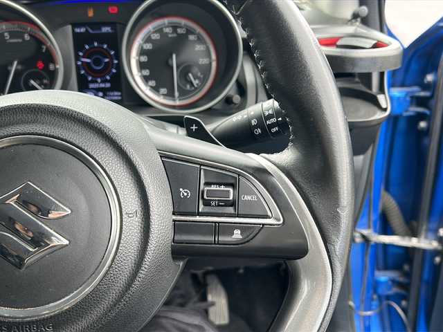 スズキ スイフト HYBRID RS 鹿児島県 2017(平29)年 16.3万km スピーディーブルーM クルーズコントロール　/ドライブレコーダー　/ビルトインETC　/シートヒーター　/社外ナビ（FH-9300DVS） /Bluetoothオーディオ　/アイドリングストップ　/パドルシフト　/MTモード付AT/純正アルミホイール（16インチ）/横滑り防止装置/レーンキープアシスト/LEDヘッドライト/エアバック（W＋サイド）