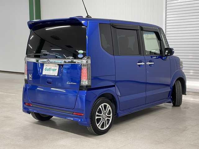 ホンダ Ｎ ＢＯＸ カスタム G Lパッケージ 熊本県 2015(平27)年 9.2万km ブリリアントスポーティブルーメタリック2トーン 社外ナビＳＤナビ（ＣＤ/ＢＴ/ラジオ/フルセグ）/バックカメラ/ＥＴＣ/片側パワースライドドア/横滑り防止装置/プッシュスタート/スマートキー/オートライト/フォグランプ/純正フロアマット/ドアバイザー/純正14インチＡＷ