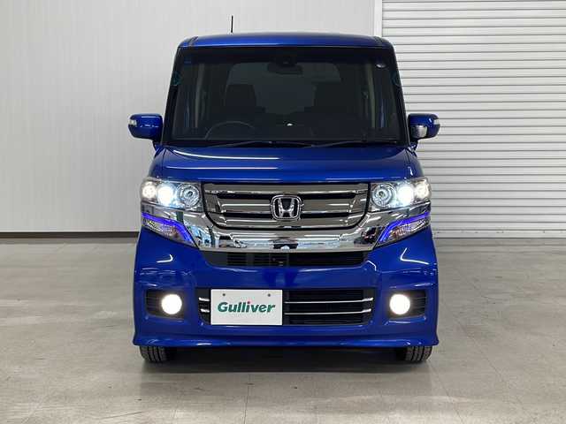 ホンダ Ｎ ＢＯＸ カスタム G Lパッケージ 熊本県 2015(平27)年 9.2万km ブリリアントスポーティブルーメタリック2トーン 社外ナビＳＤナビ（ＣＤ/ＢＴ/ラジオ/フルセグ）/バックカメラ/ＥＴＣ/片側パワースライドドア/横滑り防止装置/プッシュスタート/スマートキー/オートライト/フォグランプ/純正フロアマット/ドアバイザー/純正14インチＡＷ