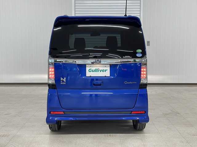 ホンダ Ｎ ＢＯＸ カスタム G Lパッケージ 熊本県 2015(平27)年 9.2万km ブリリアントスポーティブルーメタリック2トーン 社外ナビＳＤナビ（ＣＤ/ＢＴ/ラジオ/フルセグ）/バックカメラ/ＥＴＣ/片側パワースライドドア/横滑り防止装置/プッシュスタート/スマートキー/オートライト/フォグランプ/純正フロアマット/ドアバイザー/純正14インチＡＷ