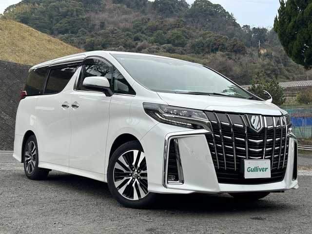 トヨタ アルファード S Cパッケージ 長崎県 2020(令2)年 4.6万km ホワイトパールクリスタルシャイン 登録時走行距離45795km/ワンオーナー/純正ナビ(BT/CD/DVD/フルセグ)/バックカメラ/フリップダウンモニター/サンルーフ/レーダークルーズコントロール/純正AW18インチ/オートマチックハイビーム/社外ドラレコ前後/両側パワースライドドア/電動リアゲート/100V充電/ETC/衝突被害軽減システム/ステアリングヒーター/スペアキー/保証書/取扱説明書