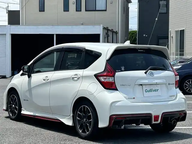 日産 ノート e－パワー ニスモ 静岡県 2017(平29)年 6万km 白 ユーザー買取車両/純正SD（MJ116D-W）/　【BT/地デジTV】/純正16インチAW/バックカメラ/レーンキープアシスト/衝突軽減システム/横滑り防止/車両接近通報装置/プッシュスタート/ETC