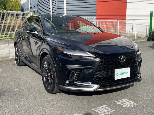 レクサス ＲＸ 350 Fスポーツ 大阪府 2025(令7)年 0.2万km グラファイトブラックガラスフレーク /禁煙ワンオーナー//パノラマルーフ//純ナビ付き14インチタッチディスプレーオーディオ//前席パワーシート/シートヒーター/ベンチレーション//オレッジキャリパー//パワーバックドア//ビルトインETC//レーダークルーズコントロール//レーンディパーチャーアラート//レーントレーシングアシスト//レーンチェンジアシスト//ロードサインアシスト//パノラマルーフ//純正21AW