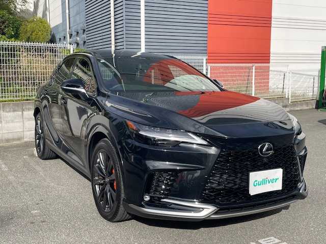 レクサス ＲＸ 350 Fスポーツ 大阪府 2025(令7)年 0.2万km グラファイトブラックガラスフレーク /禁煙ワンオーナー//パノラマルーフ//純ナビ付き14インチタッチディスプレーオーディオ//前席パワーシート/シートヒーター/ベンチレーション//オレッジキャリパー//パワーバックドア//ビルトインETC//レーダークルーズコントロール//レーンディパーチャーアラート//レーントレーシングアシスト//レーンチェンジアシスト//ロードサインアシスト//パノラマルーフ//純正21AW