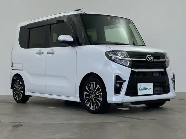 ダイハツ タント カスタム RS 鹿児島県 2022(令4)年 1.8万km シャイニングホワイトパール 純正9型ナビ/（Bluetooth/フルセグ/CD/DVD）/アダプティブクルーズコントロール/パノラミックビューモニター/ドアバイザー/ハーフレザー/シートヒーター/ハーフレザー/両側パワースライドドア/LEDヘッドライト/電子パーキング　/ブレーキホールド/AAC/純正15インチアルミホイール/シートバックテーブル/リアサンシェード