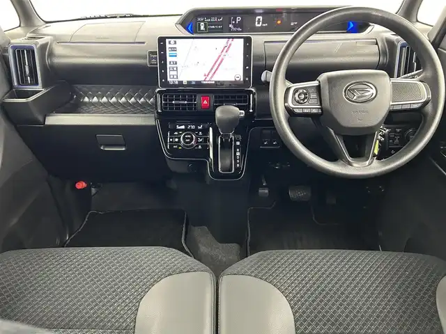 ダイハツ タント カスタム X スタイルセレクション 千葉県 2021(令3)年 2.9万km レーザーブルークリスタルシャイン 禁煙車/純正9インチナビ/・NSZN-Y71DS/・CD/DVD/BT/フルセグ/全方位カメラ/車線逸脱警報/両側パワースライドドア/ハーフレザーシート/前席シートヒーター/運転席ロングスライドシート/コーナーセンサー/LEDヘッドライト/オートライト/オートハイビーム/フォグライト/サイド＆カーテンエアバッグ/純正14インチアルミホイール/スマートキー/ビルトインETC