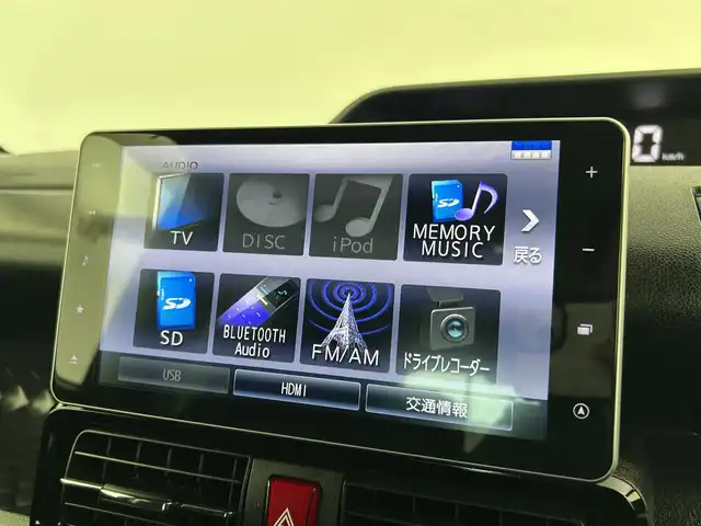 ダイハツ タント カスタム X スタイルセレクション 千葉県 2021(令3)年 2.9万km レーザーブルークリスタルシャイン 禁煙車/純正9インチナビ/・NSZN-Y71DS/・CD/DVD/BT/フルセグ/全方位カメラ/車線逸脱警報/両側パワースライドドア/ハーフレザーシート/前席シートヒーター/運転席ロングスライドシート/コーナーセンサー/LEDヘッドライト/オートライト/オートハイビーム/フォグライト/サイド＆カーテンエアバッグ/純正14インチアルミホイール/スマートキー/ビルトインETC