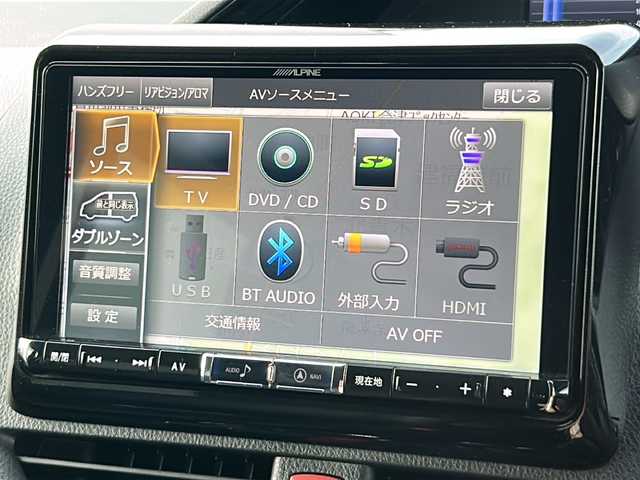 トヨタ エスクァイア ハイブリッド Gi 福島県 2018(平30)年 12.1万km スパークリングブラックパールクリスタルシャイン セーフティセンス　ＡＬＰＩＮＥ９インチナビ　ＡＬＰＩＮＥフリップダウンモニター　ダブルゾーン再生　両側電動スライド　ワイパーデアイサー　バックＣ　フルセグ　シートヒーター　ＵＳＢポート４個　クルコン