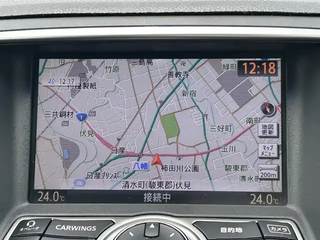 日産 スカイライン 250GT 静岡県 2010(平22)年 6.8万km スーパーブラック ユーザー買取車両/純正ナビ/【AM/FM/CD/TV】/社外19インチAW/ローダウン/MTモード付AT/SNOWモード/バックカメラ/左サイドカメラ/ETC/USB入力端子/純正フロアマット/パワーシート/ハーフレザーシート/横滑り防止装置/VDCモード/保証書/取扱説明書