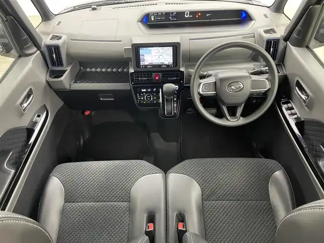 ダイハツ タント カスタム X 岡山県 2019(令1)年 4万km ブラックマイカメタリック 社外ナビ/・型番:AVIC-RZ002/（AM/FM/BT/USB）/バックカメラ/両側パワースライドドア/LEDヘッドライト/オートライト/コーナーセンサー(前後）/合皮コンビシート/運転席ロングスライド/純正14インチアルミホイール/カーテンエアバッグ/ISOFIX/後席サンシェイド/チルトステアリング/シートリフター/ウインカーミラー/ドアバイザー