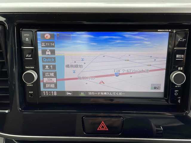 日産 デイズ ルークス HWS X Vセレクション 宮崎県 2017(平29)年 2.5万km ブラック 社外ナビ　前方のみドライブレコーダー　Ｂｌｕｅｔｏｏｔｈ　全方位カメラ　フルセグＴＶ　ＣＤ／ＤＶＤチェンジャー　両側パワースライドドア　電動格納ミラー　ＬＥＤライト　オートライト　ベンチシート パワーウィンドウ パワーステアリング 純正アルミホイール 純正フロアマット 取扱説明書 保証書