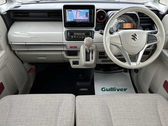 スズキ スペーシア HYBRID X 兵庫県 2018(平30)年 7万km シフォンアイボリーM ナビ/フルセグTV/BTオーディオ/CD/DVD/バックカメラ/ETC/両側パワースライドドア/シートヒーター/セーフティサポート/ヘッドライトレベライザ/純正フロアマット/純正ドアバイザー/横滑り防止装置/レーンキープアシスト/コーナーセンサー