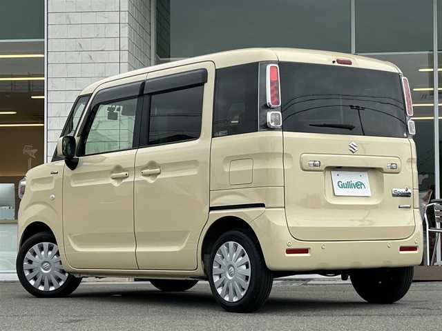 スズキ スペーシア HYBRID X 兵庫県 2018(平30)年 7万km シフォンアイボリーM ナビ/フルセグTV/BTオーディオ/CD/DVD/バックカメラ/ETC/両側パワースライドドア/シートヒーター/セーフティサポート/ヘッドライトレベライザ/純正フロアマット/純正ドアバイザー/横滑り防止装置/レーンキープアシスト/コーナーセンサー