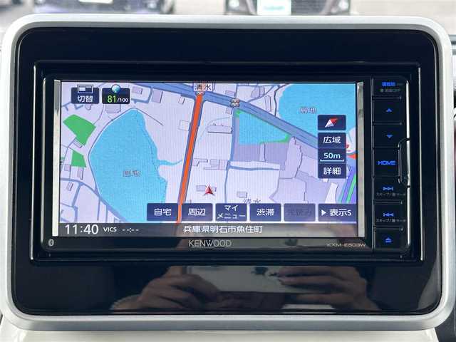 スズキ スペーシア HYBRID X 兵庫県 2018(平30)年 7万km シフォンアイボリーM ナビ/フルセグTV/BTオーディオ/CD/DVD/バックカメラ/ETC/両側パワースライドドア/シートヒーター/セーフティサポート/ヘッドライトレベライザ/純正フロアマット/純正ドアバイザー/横滑り防止装置/レーンキープアシスト/コーナーセンサー