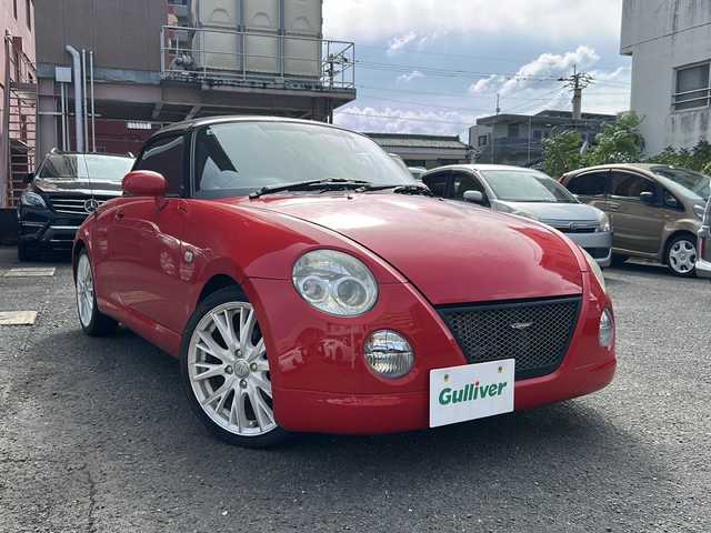 ダイハツ コペン ULTIMATE EDITION 宮崎県 2006(平18)年 14.4万km シャイニングレッド オープンカー　社外オーディオ　Ｂｌｕｅｔｏｏｔｈ　ＣＤチェンジャー　社外アルミホイール　シートヒーター　純正フロアマット　ＥＴＣ　パワーステアリング　パワーウィンドウ　ＬＥＤヘッドライト