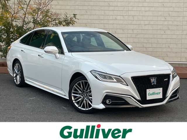トヨタ クラウン ハイブリッド RS 茨城県 2021(令3)年 4.4万km プレシャスホワイトパール 純正ナビ　/-TV/BT/AM/FM/衝突軽減システム　/バックカメラ　/サイドカメラ　/コーナーセンサー　/ブラインドスポットモニター　/ＬＥＤヘッドライト　/レーダークルーズコントロール　/レーンキープアシスト/D席N席シートヒーター　/D席N席パワーシート/ドライブレコーダー　/ＥＴＣ２．０/ハーフレザーシート/パーキングアシスト