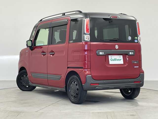 スズキ スペーシア ギア HYBRID XZ 愛知県 2021(令3)年 1.5万km フェニックスレッドパール/ガンメタリック2トーンルーフ 純正8インチナビ/【Bluetooth/フルセグTV/CD/DVD/USB/AM/FM】/両側パワースライドドア/レーダークルーズコントロール/衝突被害軽減ブレーキ/レーンアシスト/アイドリングストップ/コーナーセンサー/横滑り防止装置/前席シートヒーター/サーキュレーター/サンシェード/ETC/純正フロアマット/オートエアコン/プッシュスタート/スマートキー/ステアリングスイッチ/電動格納ミラー/ドアバイザー/LEDオートライト