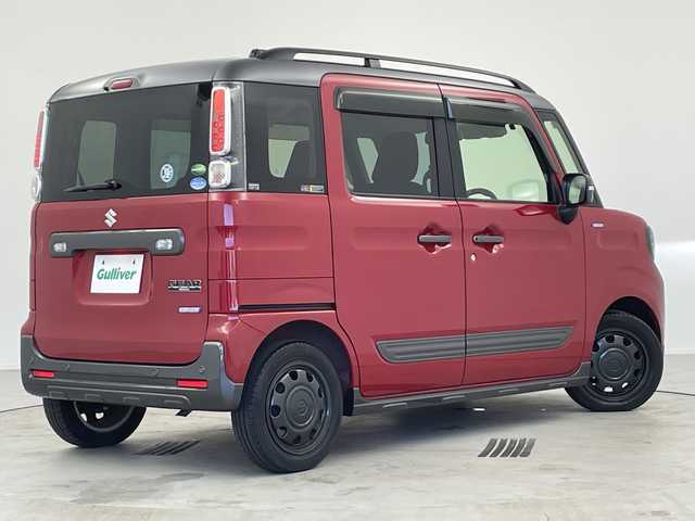 スズキ スペーシア ギア HYBRID XZ 愛知県 2021(令3)年 1.5万km フェニックスレッドパール/ガンメタリック2トーンルーフ 純正8インチナビ/【Bluetooth/フルセグTV/CD/DVD/USB/AM/FM】/両側パワースライドドア/レーダークルーズコントロール/衝突被害軽減ブレーキ/レーンアシスト/アイドリングストップ/コーナーセンサー/横滑り防止装置/前席シートヒーター/サーキュレーター/サンシェード/ETC/純正フロアマット/オートエアコン/プッシュスタート/スマートキー/ステアリングスイッチ/電動格納ミラー/ドアバイザー/LEDオートライト