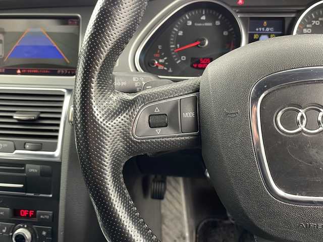 アウディ Ｑ７ 3．0TFSI クワトロ 道央・札幌 2010(平22)年 15.2万km 黒 ・4WD/ターボ/・純正HDDメーカーナビ/・DVD.CD.SD.USB/・フルセグ・バックカメラ/サイドカメラ/・パワーバックドア/・パドルシフト/クルーズコントロール/・ドライブレコーダー/・ブラックレザーシート/・D.N席パワーシート/シートヒーター/・キセノンヘッドライト/オートライト/・コーナーセンサー/・22インチ社外アルミ積込