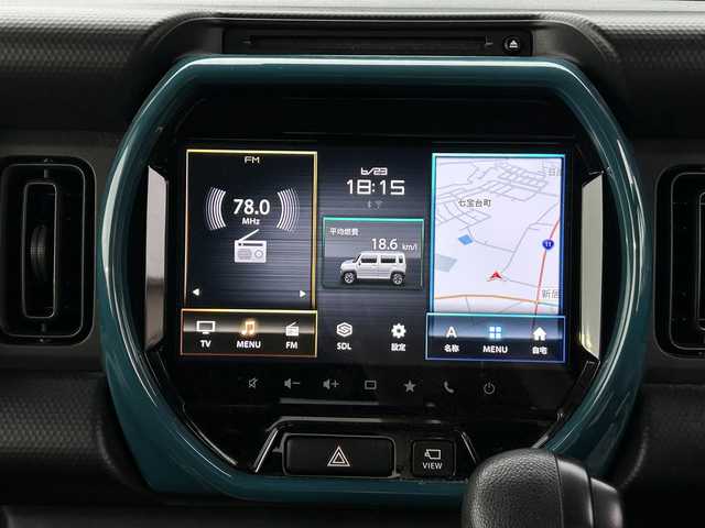 スズキ ハスラー HYBRID G 愛媛県 2022(令4)年 4.5万km デニムブルー ガンメタリック 2トーン ワンオーナー/全周位モニター/純正9インチナビ（Bluetooth/AppleCarPlay/AndroidAudio)/前後ドライブレコーダー/ETC/スズキセーフティサポート/レーンキープアシスト/ハロゲンヘッドライト/オートライト/純正フロアマット/ドアバイザー/アイドリングストップ/横滑り防止装置/スマートキー/プッシュスタート/スペアキー/ABS