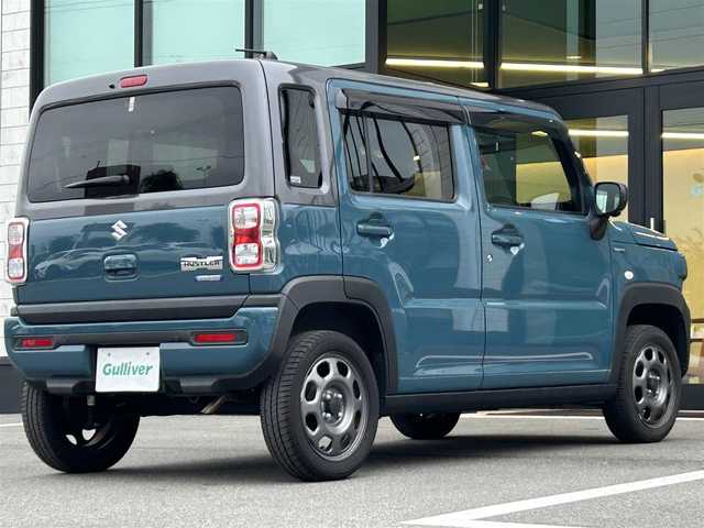 スズキ ハスラー HYBRID G 愛媛県 2022(令4)年 4.5万km デニムブルー ガンメタリック 2トーン ワンオーナー/全周位モニター/純正9インチナビ（Bluetooth/AppleCarPlay/AndroidAudio)/前後ドライブレコーダー/ETC/スズキセーフティサポート/レーンキープアシスト/ハロゲンヘッドライト/オートライト/純正フロアマット/ドアバイザー/アイドリングストップ/横滑り防止装置/スマートキー/プッシュスタート/スペアキー/ABS