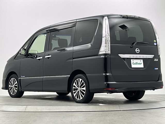 日産 セレナ HWS S HV Vセレ +Sefty Aセーフ 大阪府 2015(平27)年 4.9万km ダイヤモンドブラック 純正ナビ（フルセグTV/BT/CD/DVD）/アラウンドビューモニター/衝突軽減/純正フリップダウンモニター/ビルドインETC/両側パワースライドドア/ドライブレコーダー/スマートキー/プッシュスタート /純正16インチAW