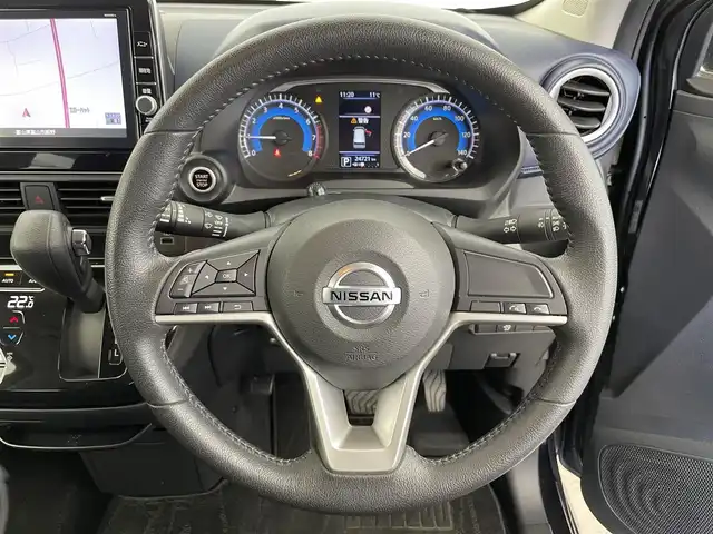 日産 デイズ ハイウェイスターG ターボ 富山県 2020(令2)年 2.5万km ブラック ワンオーナー/純正ナビ（AM/FM/CD/DVD/AUX/SD/BT）/フルセグTV/バックカメラ/社外AW付き冬タイヤ積込/衝突被害軽減ブレーキ/オートLEDヘッドライト/コーナーセンサー前後/横滑り防止装置/スマートキー×２/プッシュスタート/純正15インチAW/ドアバイザー/アイドリングストップ