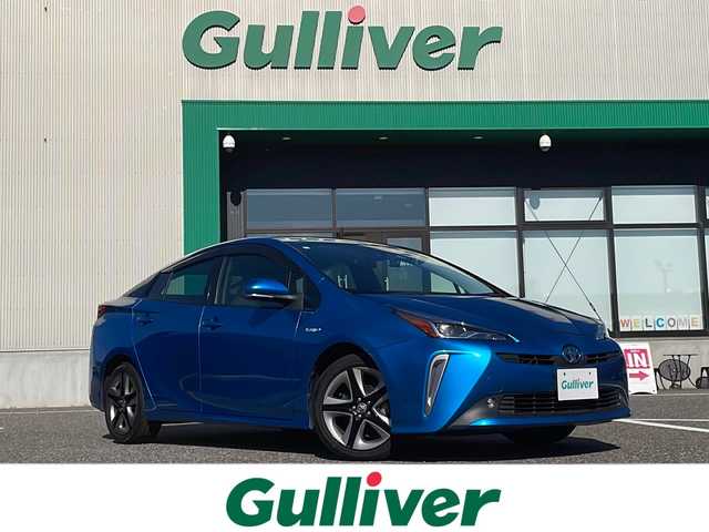 トヨタ プリウス Sツーリングセレクション 島根県 2019(令1)年 5.9万km ブルーM 純正9インチナビ（NSZT-Y68T）/フルセグTV/Bluetooth接続/バックカメラ/ドライブレコーダー/シートヒーター/ビルトインETC/レザーシート/トヨタセーフティセンス/・プリクラッシュセーフティ/・レーンディパーチャーアラート/・レーダークルーズコントロール/・オートマチックハイビーム/・先行車発進お知らせ機能/・ふらつき警報機能