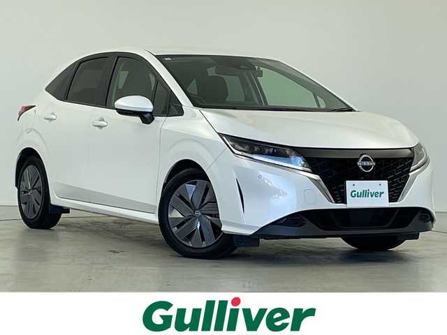 日産 ノート X 岐阜県 2024(令6)年 1.4万km ピュアホワイトパール エマージェンシーブレーキ/KENWOODナビ/（CD/DVD/Bluetooth/SD）/ステアリングスイッチ/プッシュスタート/スマートキー/スペアキー/電子パーキングブレーキ/オートホールド/オートLEDヘッドライト/前方ドライブレコーダー