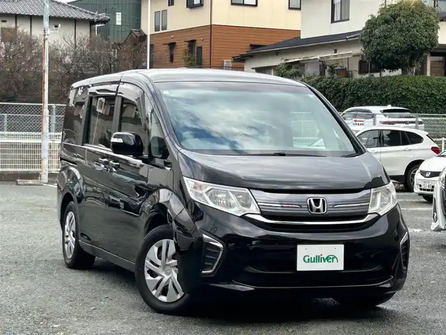 ホンダ ステップワゴン G 熊本県 2016(平28)年 10.2万km クリスタルブラックパール わくわくゲート/プッシュスタート/純正ナビ/（CD・ワンセグTV・BTオーディオ・SD）/バックカメラ/ETC/片側パワースライドドア/クルーズコントロール/横滑り防止装置/ウィンカーミラー/純正フロアマット/純正ドアバイザー/新車保証書/取扱説明書/スマートスペアキー×1本