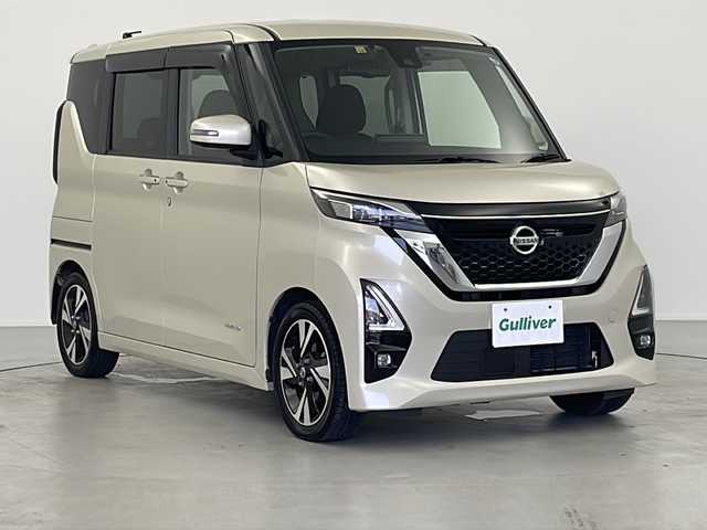 日産 ルークス HWS Gターボ プロパイロットED 岐阜県 2020(令2)年 5.9万km フローズンバニラパール 純正9インチナビ/　(AM/FM/CD/DVD/Bluetooth/フルセグTV)/アラウンドビューモニター/プロパイロット/エマージェンシーブレーキ/車線逸脱警報/レーダークルーズコントロール/コーナーセンサー/LEDヘッドライト/両側パワースライドドア/電動パーキングブレーキ/オートホールド/ETC/ドライブレコーダー/フロアマット/純正アルミホイール/純正ドアバイザー