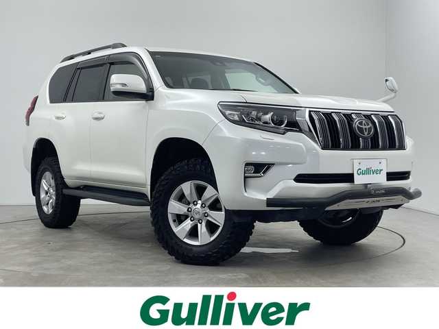 トヨタ ランドクルーザー プラド TX 三重県 2019(平31)年 4.5万km ホワイトパールクリスタルシャイン /ＪＡＯＳフロントスキッドバー　//ＪＡＯＳリフトアップスプリング（約１.5インチ）　//９インチフローティングナビ　//Bluetooth//フルセグTV//CV、DVD //バックカメラ　//ルーフレール　//レーダークルーズコントロール//前側ドラレコ//ETC　　//オートハイビーム　//セーフティセンス　//ヘッドライトクリーナー　//センターデフロック