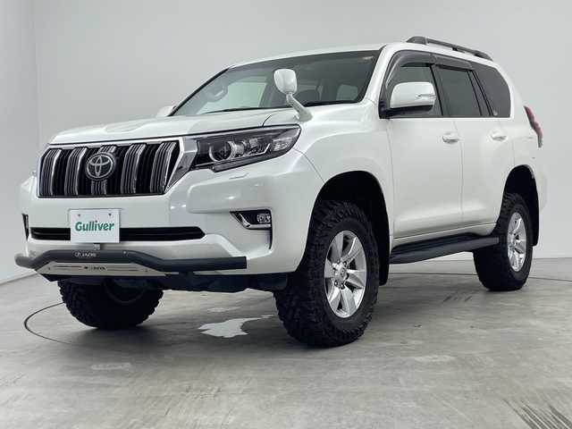 トヨタ ランドクルーザー プラド TX 三重県 2019(平31)年 4.5万km ホワイトパールクリスタルシャイン /ＪＡＯＳフロントスキッドバー　//ＪＡＯＳリフトアップスプリング（約１.5インチ）　//９インチフローティングナビ　//Bluetooth//フルセグTV//CV、DVD //バックカメラ　//ルーフレール　//レーダークルーズコントロール//前側ドラレコ//ETC　　//オートハイビーム　//セーフティセンス　//ヘッドライトクリーナー　//センターデフロック