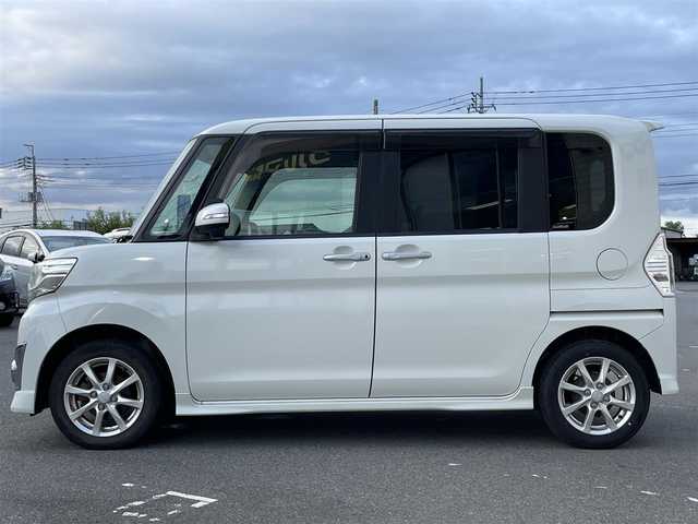 ダイハツ タント カスタム X SA 群馬県 2014(平26)年 9.5万km パールホワイトⅢ (株)IDOMが運営する【じしゃロン伊勢崎店】の自社ローン専用車両になりますこちらは現金またはオートローンご利用時の価格です。自社ローンご希望の方は別途その旨お申付け下さい/スマートアシスト/両側パワースライドドア/純正SDナビゲーション/バックカメラ/CD/DVD/SD/BT/DTV/USB/HDMI/アイドリングストップ/LEDヘッドライト/オートライト/フォグライト/ドアバイザー/純正フロアマット