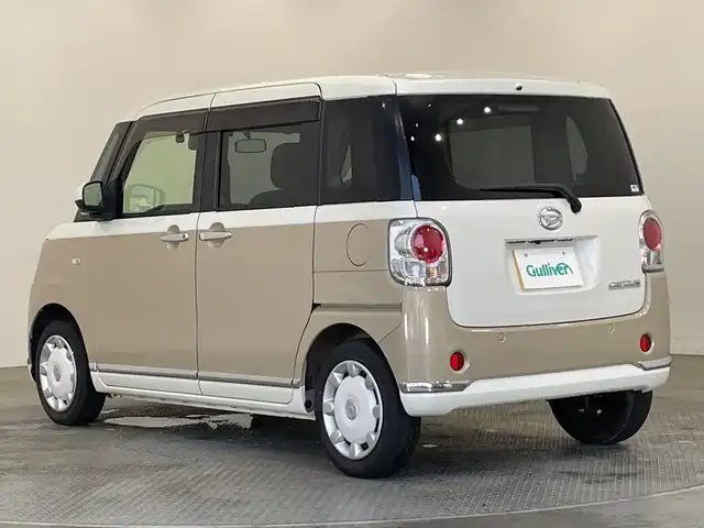ダイハツ ムーヴ キャンバス G メイクアップ VS SAⅢ 栃木県 2021(令3)年 2.9万km パールホワイトⅢ/ナチュラルベージュマイカメタリック 2トーン 純正メモリナビ/　（CD/DVD/フルセグTV/Bluetooth/MSV）/バックカメラ/全方位カメラ/スマートアシストIII/・衝突回避支援ブレーキ機能/・衝突警報機能/・車線逸脱警報機能/・誤発進抑制制御機能/・先行車発進お知らせ機能/・前後コーナーセンサー/・オートハイビーム/ETC/ドライブレコーダー/両側パワースライドドア/運転席シートヒーター/禁煙車/LEDヘッドライト/純正フロアマット/スマートキー/プッシュスタート