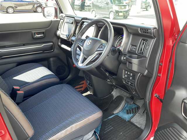 スズキ ハスラー Jスタイル Ⅱ ターボ 道北・旭川 2024(令6)年 0.8万km フェニックスレッドパール/ソフトベージュメタリック /４ＷＤ//ターボ//禁煙車//スズキコネクトメーカーナビ//ＣＤ、ＤＶＤ、フルセグ//全方位カメラ//スズキセーフティサポート//アクティブクルーズコントロール//標識認識機能//ふらつき警報//デュアルセンサーブレーキサポート//後退時ブレーキサポート//誤発進抑制制御//車線逸脱警報//先行車発進お知らせ//ハイビームアシスト//ドアミラーヒーター//ＬＥＤヘッドライト//オートライト//前席シートヒーター//純正１５インチアルミ//ステアリングリモコン//パドルシフト//新車時保証書//ＥＴＣ//スペアキー×１